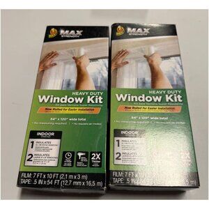 Duck 84" x 120" Max Strength Indoor Window Film Insulation Kit 2 Pack